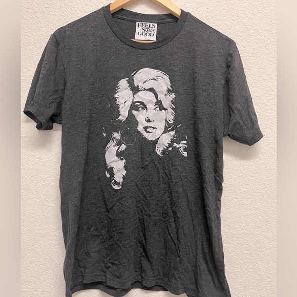 *Feels So Good FSG Dolly Parton T Shirt tshirt large L charcoal Heather - Picture 2 of 3
